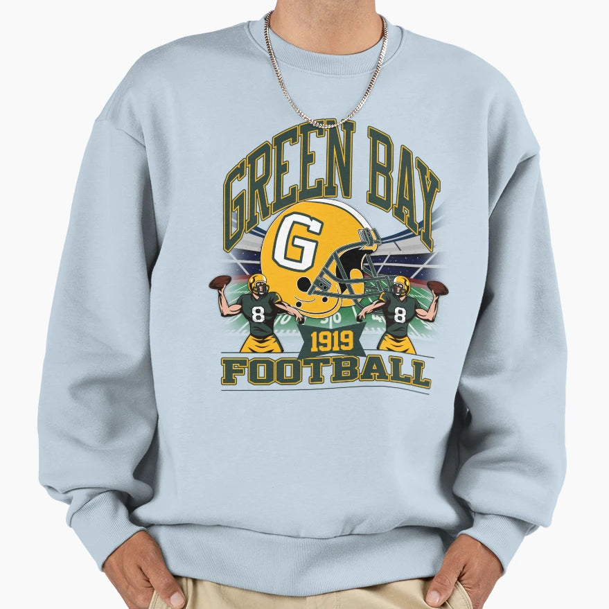 Green Bay Football Gridiron Sweatshirt - Casual Everyday Wear Men Women - T-Shirt, Sweatshirt, Hoodie
