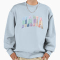 Faux Patchwork Floral Nana Sweatshirt - Casual Everyday Wear for Adults - T-Shirt, Sweatshirt, Hoodie