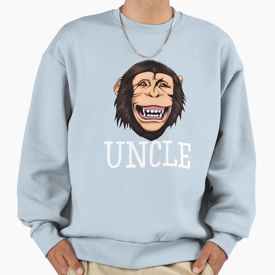 Monkey Uncle Chimpanzee Sweatshirt - Fun Novelty Design Unisex - T-Shirt, Sweatshirt, Hoodie