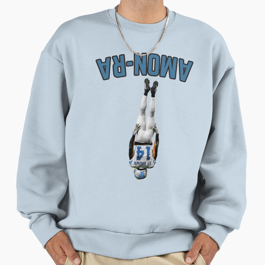Amon Ra St Brown Headstand Sweatshirt - Trendy Graphic Unisex - T-Shirt, Sweatshirt, Hoodie