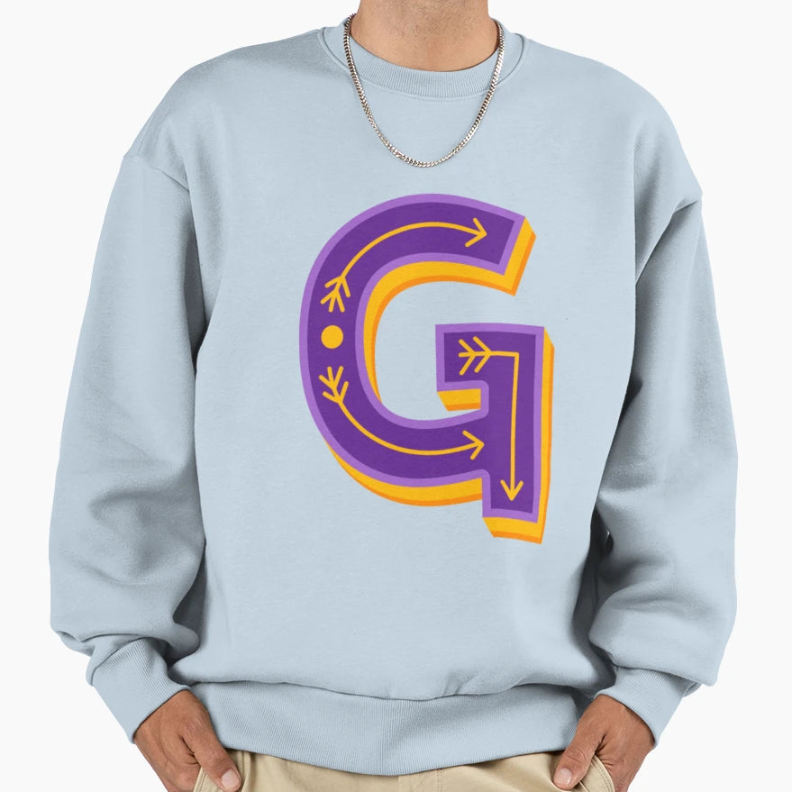 Letter G Sweatshirt - Streetwear Style for Adults - T-Shirt, Sweatshirt, Hoodie