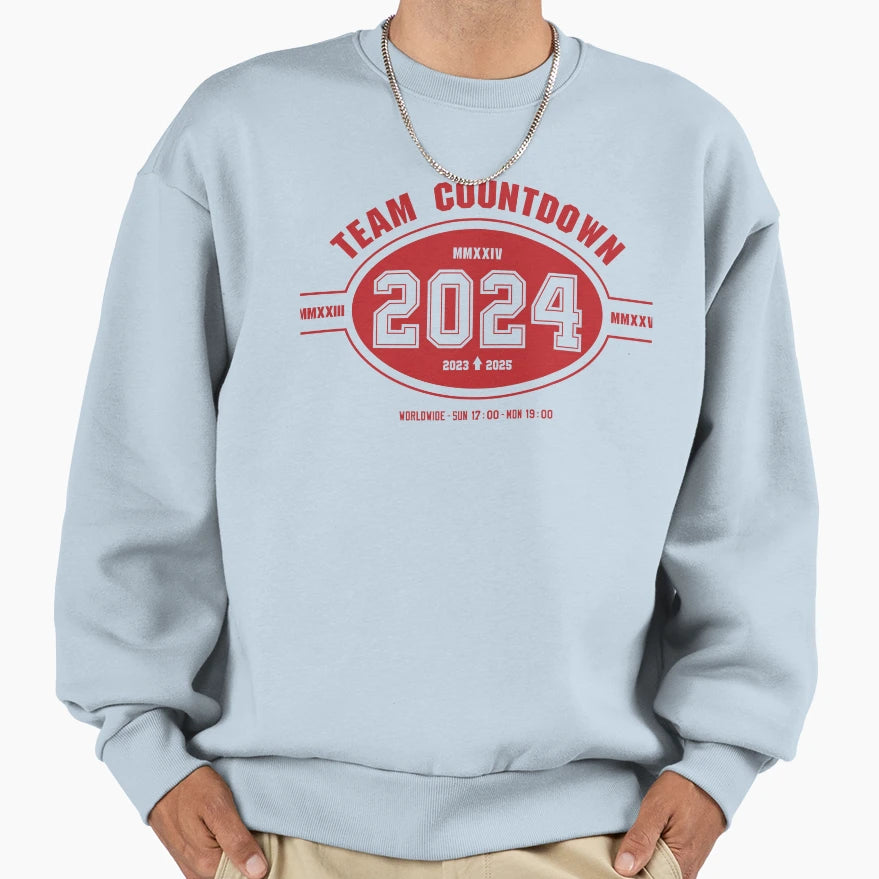 Team Countdown 2024 Worldwide Sweatshirt - Casual Everyday Wear for Adults - T-Shirt, Sweatshirt, Hoodie
