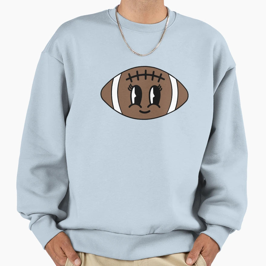 Happy Face American Football Sweatshirt - Streetwear Style for Adults - T-Shirt, Sweatshirt, Hoodie