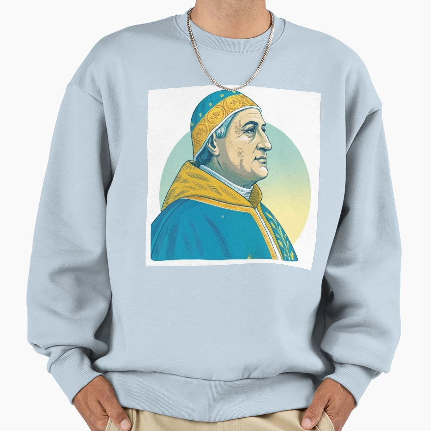 Modern Pope Art Contemporary Sweatshirt - Trendy Graphic for Adults - T-Shirt, Sweatshirt, Hoodie
