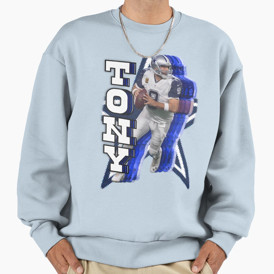 Dallas Cowboy Legend Tony Romo Sweatshirt - Graphic Print Unisex - T-Shirt, Sweatshirt, Hoodie