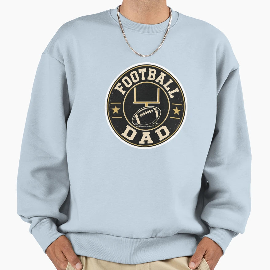 Football Dad Badge Sweatshirt - Minimalist Print for Adults - T-Shirt, Sweatshirt, Hoodie