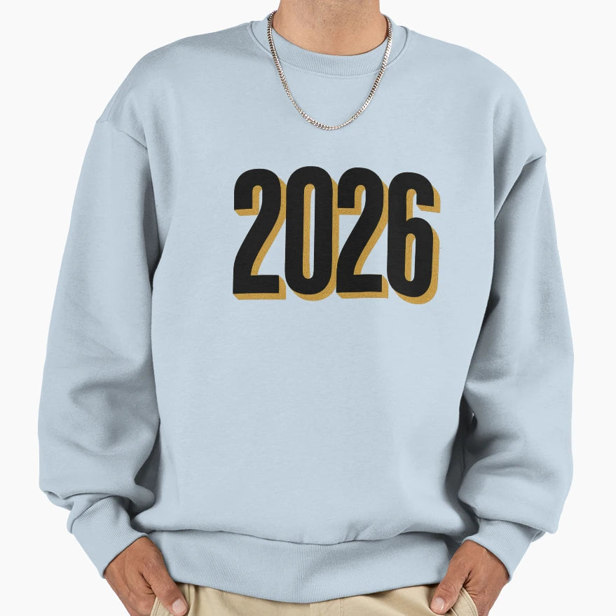 Gold 2026 New Year Class 2026 Sweatshirt - Unique Graphic Unisex - T-Shirt, Sweatshirt, Hoodie