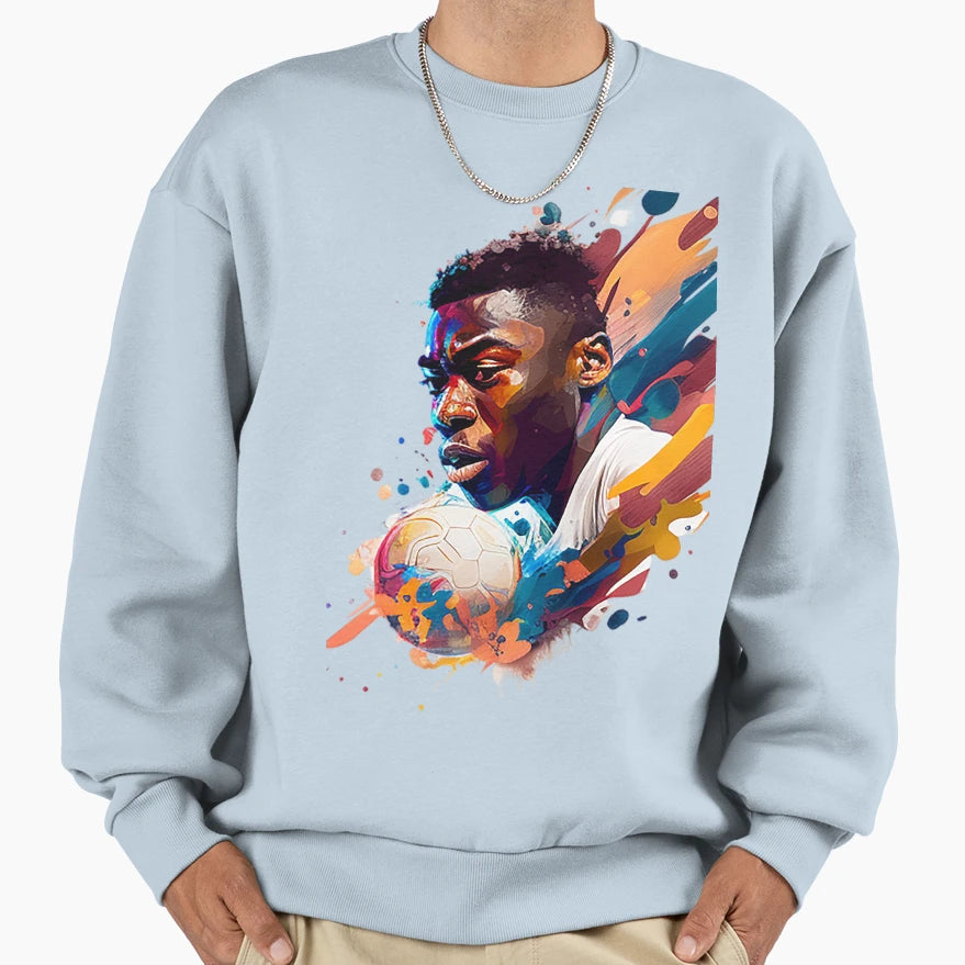 Pele Legendary Brazilian Sweatshirt - Fun Novelty Design for Adults - T-Shirt, Sweatshirt, Hoodie