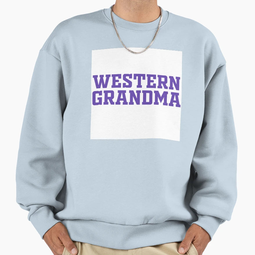 Western University Grandma Sweatshirt - Aesthetic Graphic Men Women - T-Shirt, Sweatshirt, Hoodie