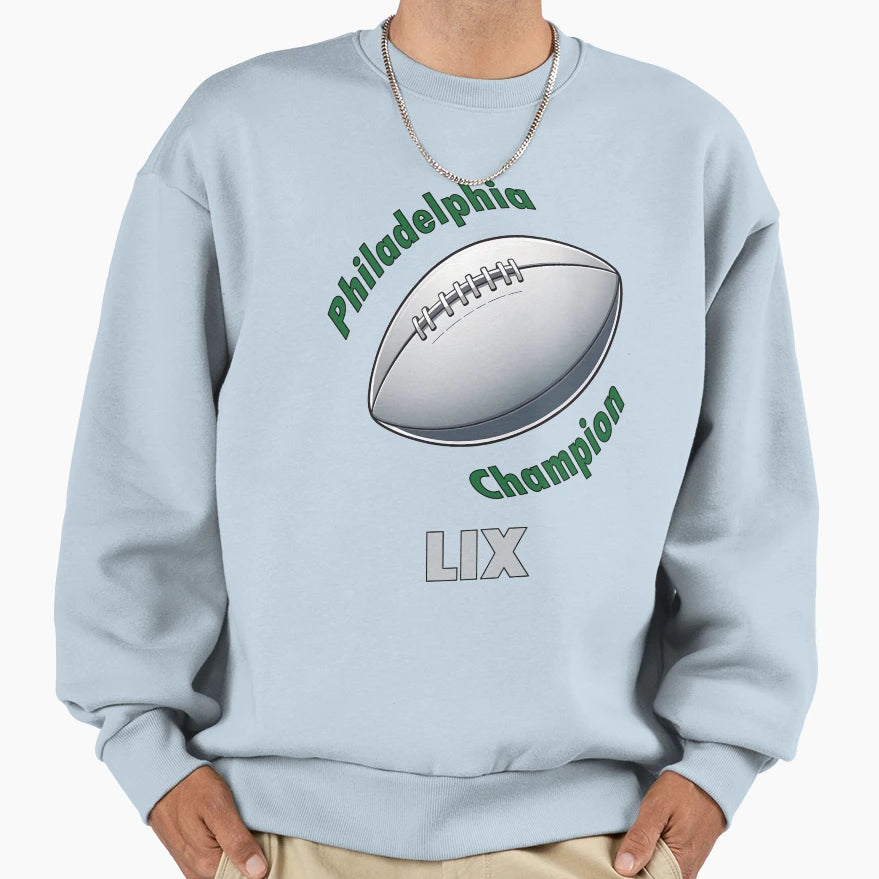 American Football Ball Text Sweatshirt - Custom Art Print Men Women - T-Shirt, Sweatshirt, Hoodie