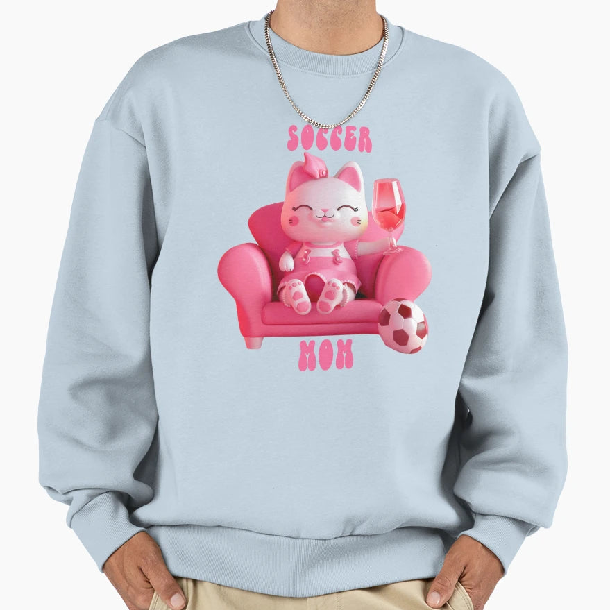 Soccer Mom Cat Sweatshirt - Streetwear Style Unisex - T-Shirt, Sweatshirt, Hoodie