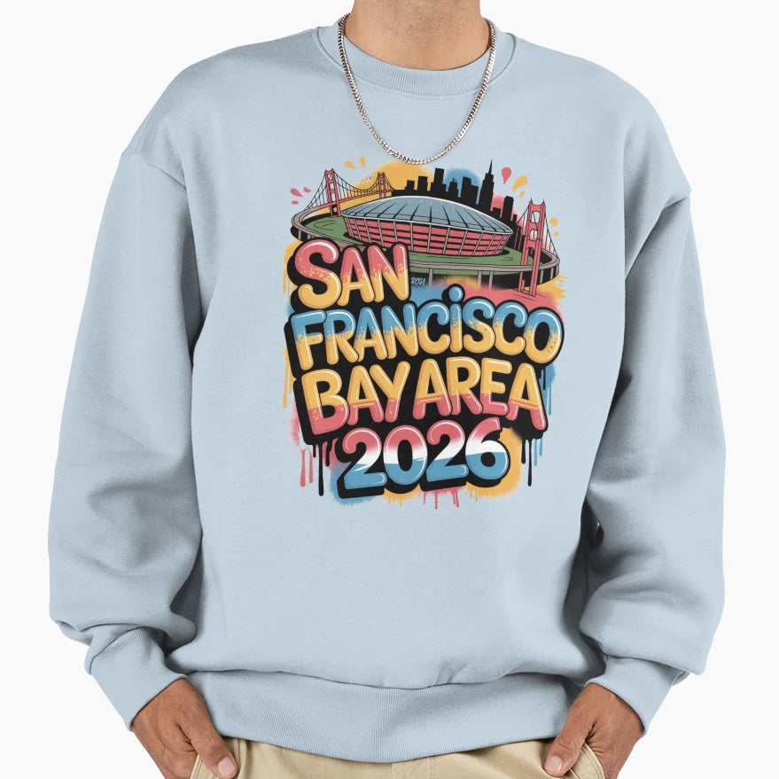 San Francisco Bay Area Golden Gate T-Shirt - Fun Novelty Design for Adults - T-Shirt, Sweatshirt, Hoodie