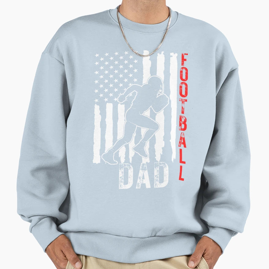 Football Dad Gifts Sweatshirt - Custom Art Print Unisex - T-Shirt, Sweatshirt, Hoodie