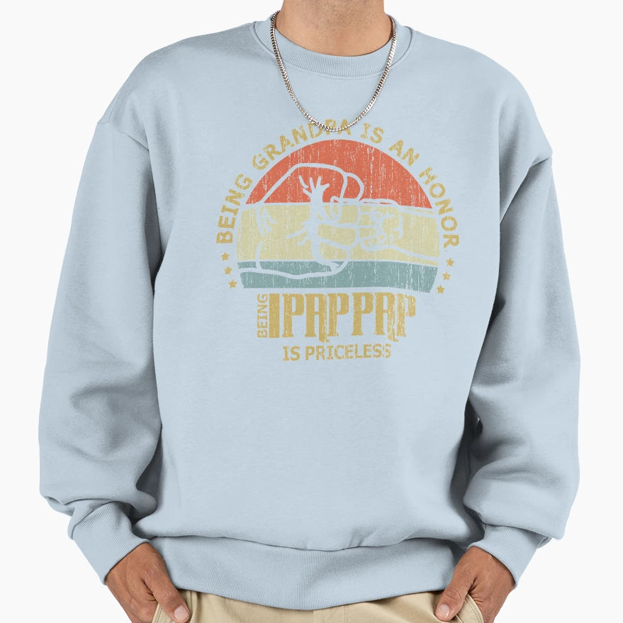 Being Pap Pap Is Priceless Gift Pap Sweatshirt - Trendy Graphic for Adults - T-Shirt, Sweatshirt, Hoodie