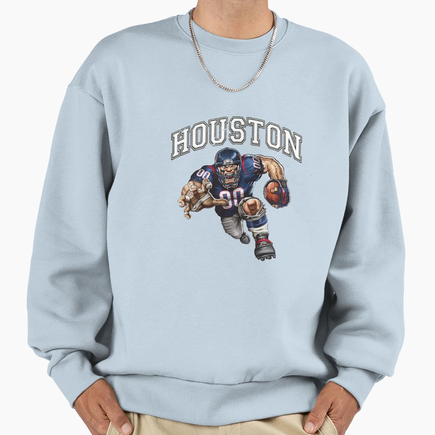 Houston Football Sweatshirt - Aesthetic Graphic for Adults - T-Shirt, Sweatshirt, Hoodie