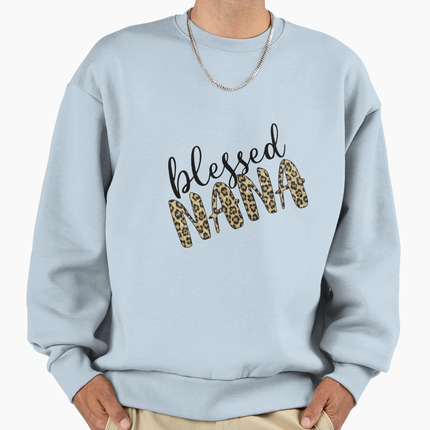 Leopard Blessed Nana Gifts Him Bundle T-Shirt - Novelty Apparel for Adults - T-Shirt, Sweatshirt, Hoodie