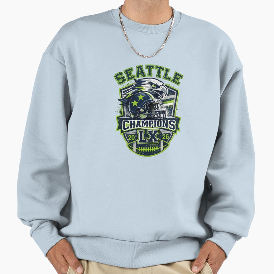 Seattle Football Lx Champions 2026 Sweatshirt - Aesthetic Graphic Unisex - T-Shirt, Sweatshirt, Hoodie