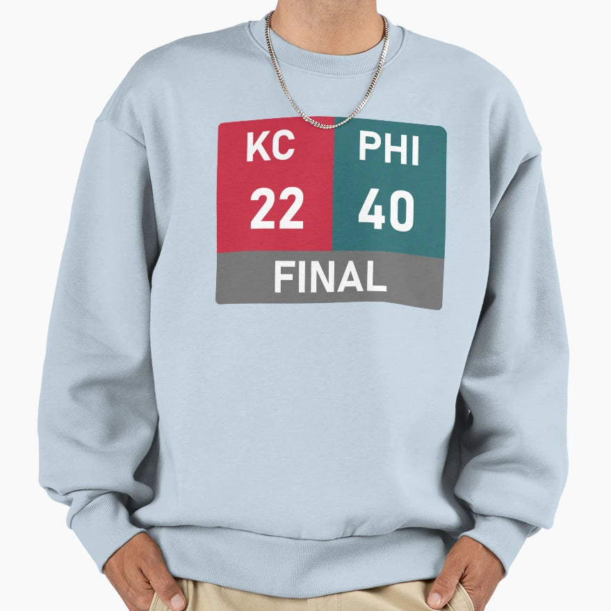 Super Bowl Final Score Sweatshirt - Aesthetic Graphic Men Women - T-Shirt, Sweatshirt, Hoodie
