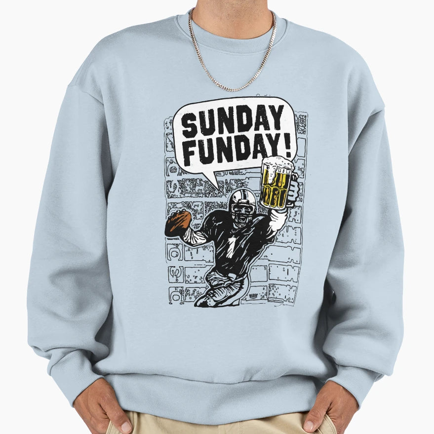 Sunday Funday Tailgating Football Sweatshirt - Novelty Apparel for Adults - T-Shirt, Sweatshirt, Hoodie