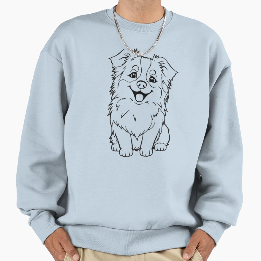 Joyful Australian Shepherd Sweatshirt - Minimalist Print Men Women - T-Shirt, Sweatshirt, Hoodie