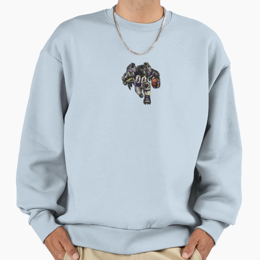 Baltimore Ravens Nfl Mascot Sweatshirt - Minimalist Print Men Women - T-Shirt, Sweatshirt, Hoodie