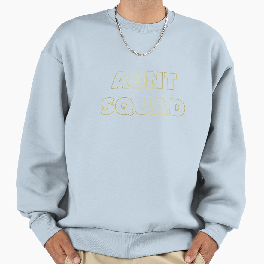 Gold Great Auntie Proud Aunts Aunt Squad Sweatshirt - Graphic Print Unisex - T-Shirt, Sweatshirt, Hoodie