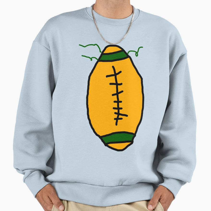 Halloween Football Fan Pumpkin Sweatshirt - Streetwear Style Men Women - T-Shirt, Sweatshirt, Hoodie