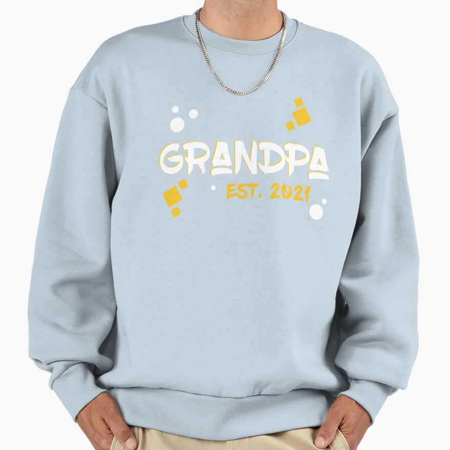 Grandpa Est 2021 Sweatshirt - Aesthetic Graphic Men Women - T-Shirt, Sweatshirt, Hoodie