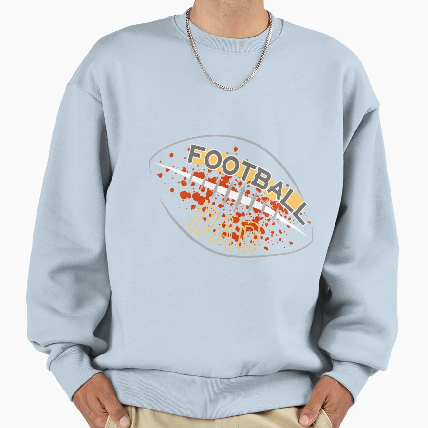 Football Dad Birthday Day Gift T-Shirt - Minimalist Print Men Women - T-Shirt, Sweatshirt, Hoodie