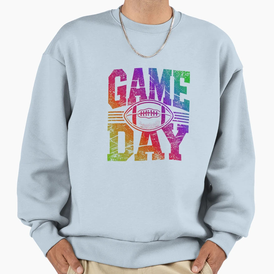 Game Day Football Grunge Sweatshirt - Fun Novelty Design Unisex - T-Shirt, Sweatshirt, Hoodie