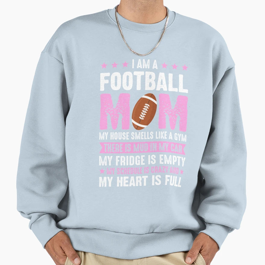 American Mom Is Best Football Fan T-Shirt - Graphic Print for Adults - T-Shirt, Sweatshirt, Hoodie