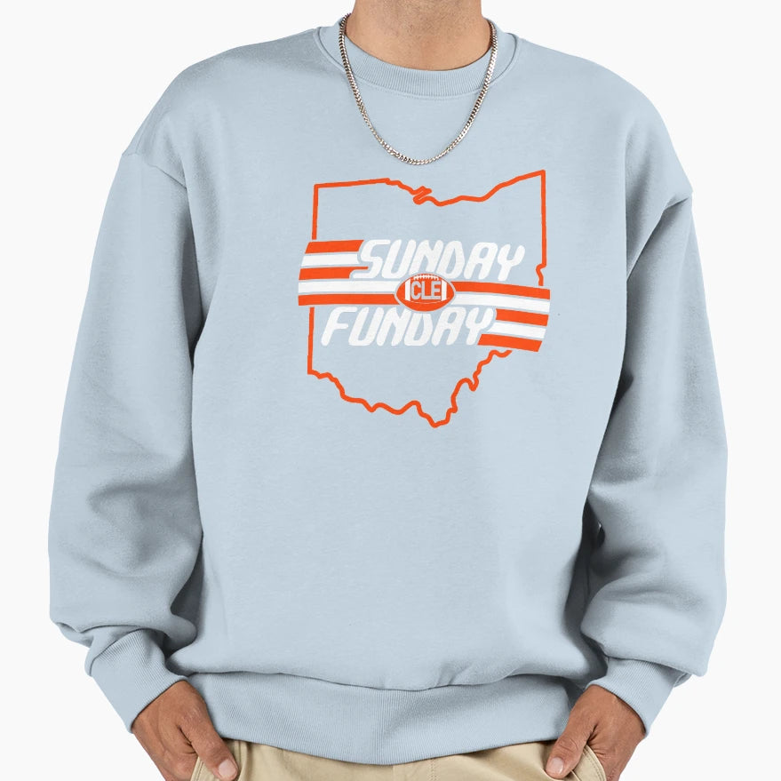Cleveland Football Fan Sunday Fun Sweatshirt - Custom Art Print for Adults - T-Shirt, Sweatshirt, Hoodie