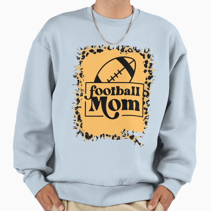 Football Mom Leopard Sweatshirt - Streetwear Style for Adults - T-Shirt, Sweatshirt, Hoodie