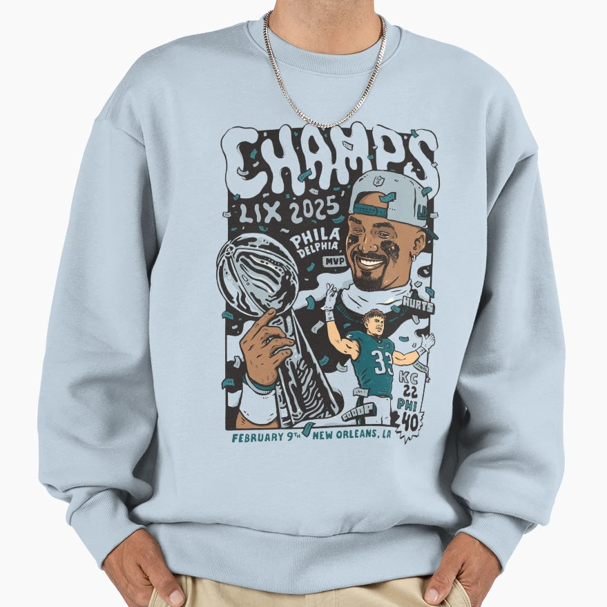 Philly Champs 2025 Sweatshirt - Fun Novelty Design Men Women - T-Shirt, Sweatshirt, Hoodie