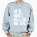 Faith Family Freedom Football T-Shirt - Minimalist Print for Adults - T-Shirt, Sweatshirt, Hoodie