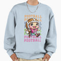 Kawaii Football Sweatshirt - Minimalist Print Men Women - T-Shirt, Sweatshirt, Hoodie