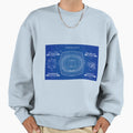 Arrowhead Stadium Blueprint Sweatshirt - Fun Novelty Design for Adults - T-Shirt, Sweatshirt, Hoodie