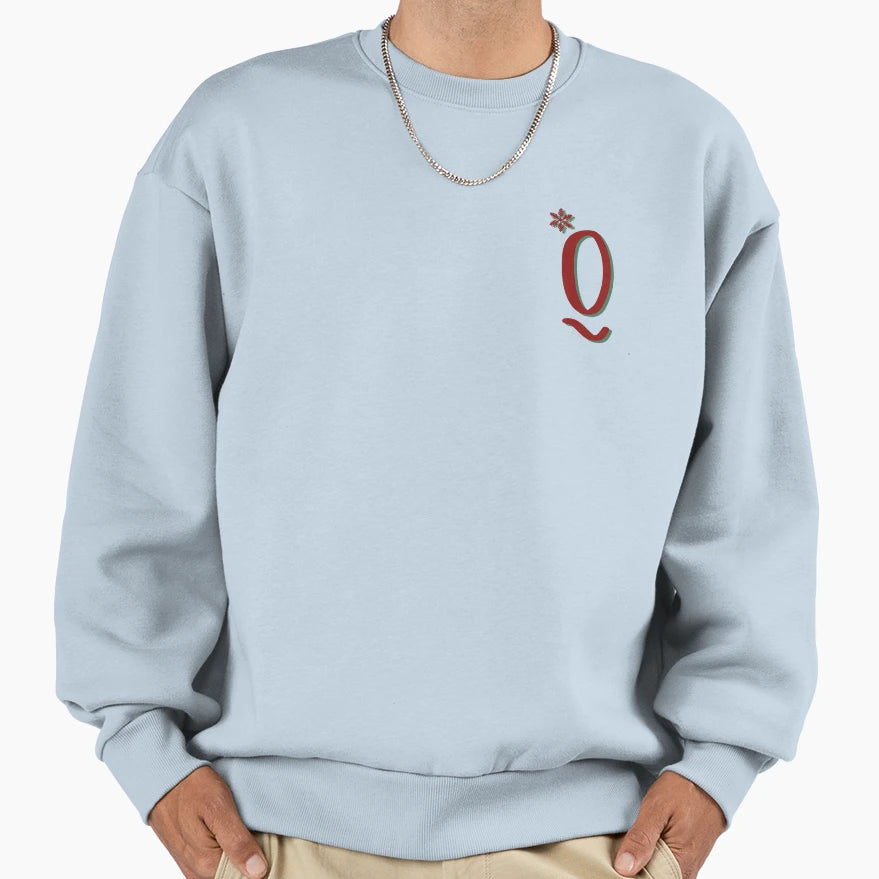 Holiday Monogram Q Sweatshirt - Custom Art Print for Adults - T-Shirt, Sweatshirt, Hoodie