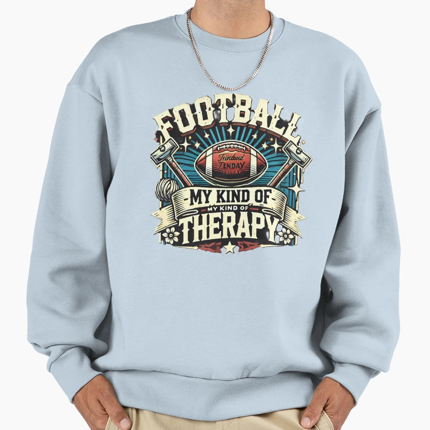Football Therapy Sweatshirt - Fun Novelty Design Unisex - T-Shirt, Sweatshirt, Hoodie