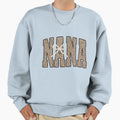 Nana Leopard Pearl Bow Trendy Mom Sweatshirt - Aesthetic Graphic for Adults - T-Shirt, Sweatshirt, Hoodie