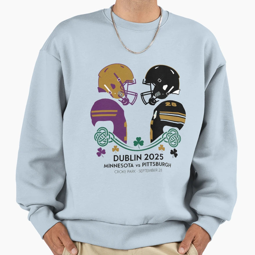 Minnesota V Pittsburgh Dublin Sweatshirt - Unique Graphic Men Women - T-Shirt, Sweatshirt, Hoodie