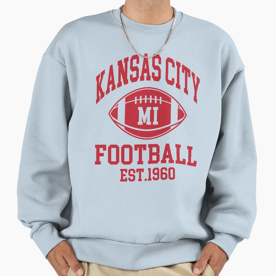 Kansas City Football Supporters Sweatshirt - Custom Art Print Men Women - T-Shirt, Sweatshirt, Hoodie