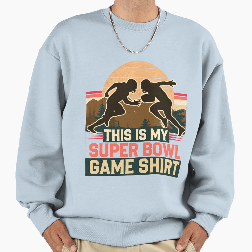 This Is My Super Bowl Funny Football T-Shirt - Minimalist Print for Adults - T-Shirt, Sweatshirt, Hoodie