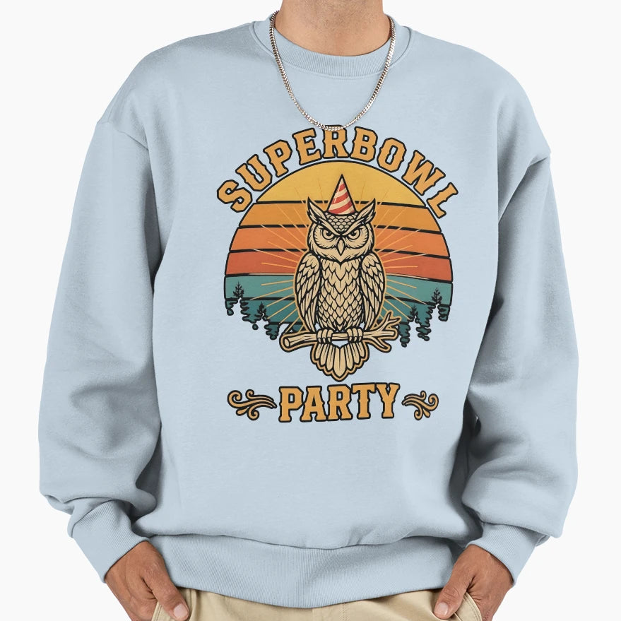 Superbowl Party Sweatshirt - Trendy Graphic for Adults - T-Shirt, Sweatshirt, Hoodie