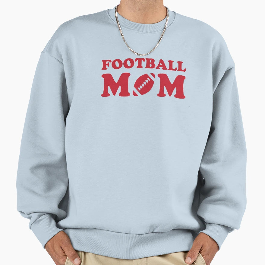 Football Mom Red Sweatshirt - Trendy Graphic Men Women - T-Shirt, Sweatshirt, Hoodie