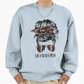 Messy Bun Football Mom Funny L Sweatshirt - Fun Novelty Design for Adults - T-Shirt, Sweatshirt, Hoodie