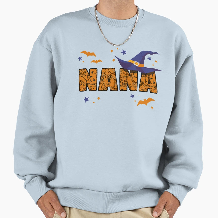 Nana Witch Grandma Nana Halloween Sweatshirt - Graphic Print Unisex - T-Shirt, Sweatshirt, Hoodie