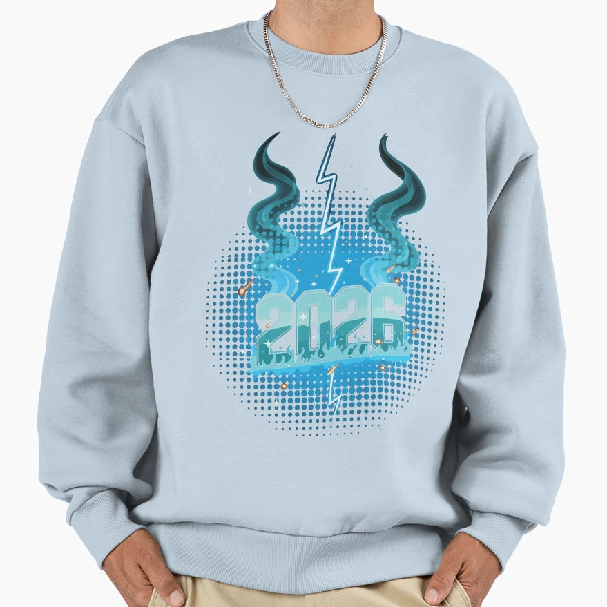 2026 New Years Eve Fireworks Party Sweatshirt - Trendy Graphic for Adults - T-Shirt, Sweatshirt, Hoodie