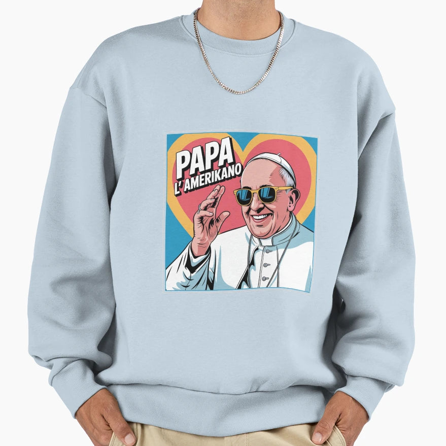 Pope Amerikano Leon Pop Art Saint Sweatshirt - Fun Novelty Design Unisex - T-Shirt, Sweatshirt, Hoodie