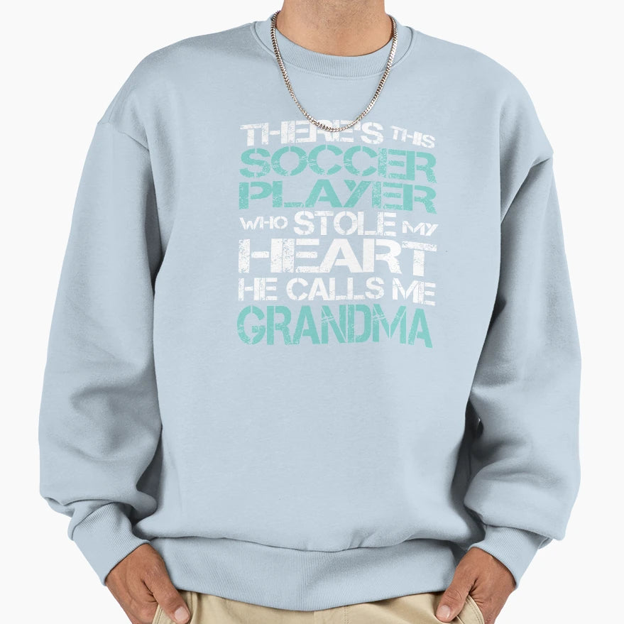 Soccer Player Stole My Heart He Sweatshirt - Casual Everyday Wear Unisex - T-Shirt, Sweatshirt, Hoodie